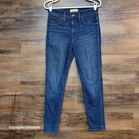 Madewell Jeans 27 High Rise 10" Skinny Hayes Wash F4684 Tummy Control Stretch - Picture 1 of 13